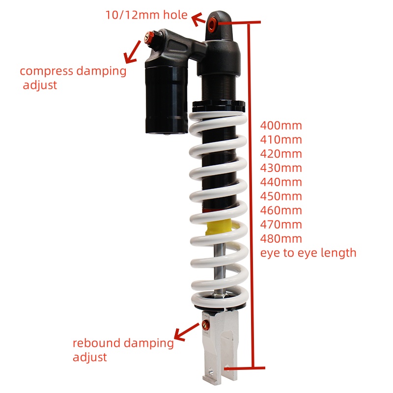 Rebound and Compression Damping ATV Rear Shock Absorber